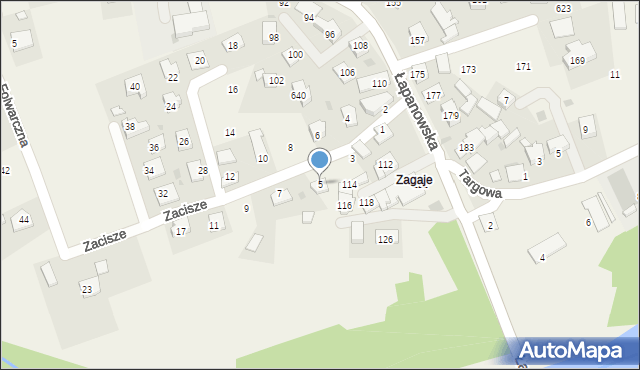 Gdów, Zacisze, 5, mapa Gdów