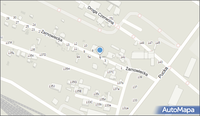 Gdynia, Żarnowiecka, 5, mapa Gdyni