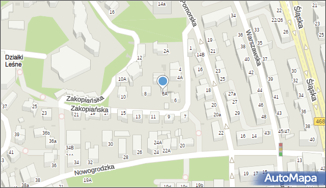 Gdynia, Zakopiańska, 8, mapa Gdyni