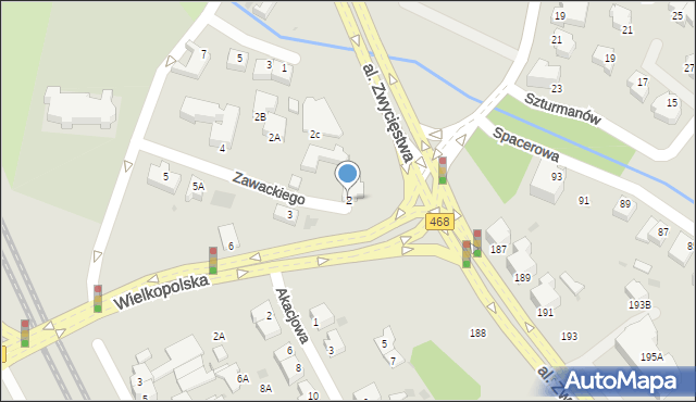 Gdynia, Zawackiego Stanisława, ks., 2, mapa Gdyni