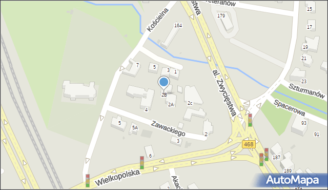 Gdynia, Zawackiego Stanisława, ks., 2B, mapa Gdyni