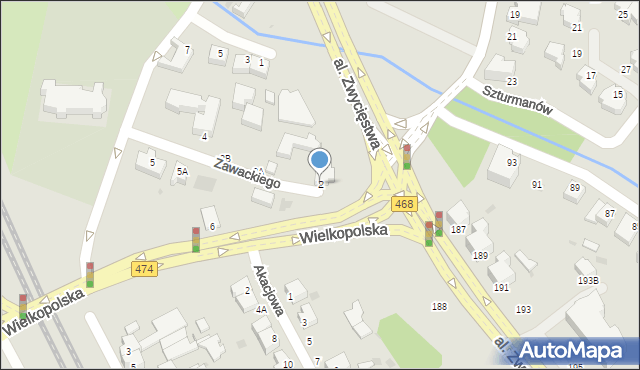 Gdynia, Zawackiego Stanisława, ks., 2, mapa Gdyni