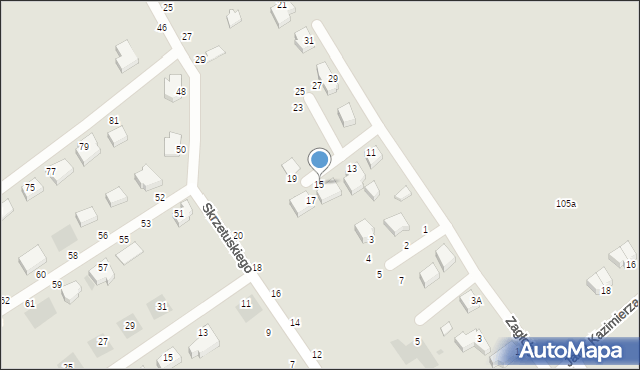 Gdynia, Zagłoby Jana Onufrego, 15, mapa Gdyni