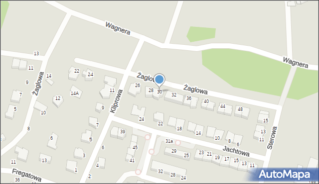 Gdynia, Żaglowa, 30, mapa Gdyni