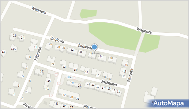 Gdynia, Żaglowa, 42, mapa Gdyni