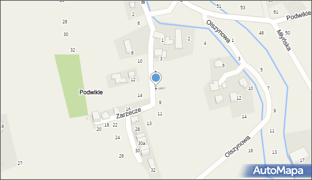 Giebułtów, Zarzecze, 7, mapa Giebułtów