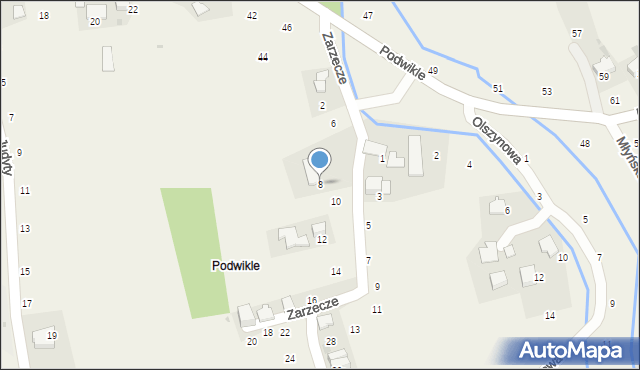 Giebułtów, Zarzecze, 8, mapa Giebułtów