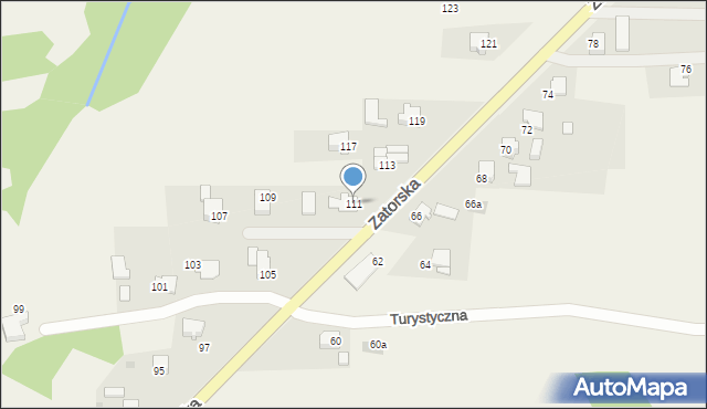 Gierałtowice, Zatorska, 111, mapa Gierałtowice