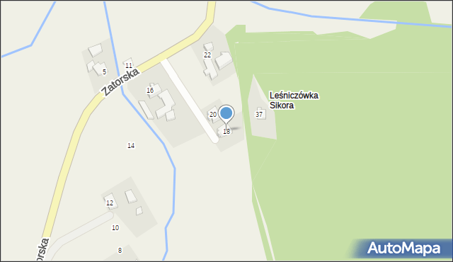 Gierałtowiczki, Zatorska, 18, mapa Gierałtowiczki