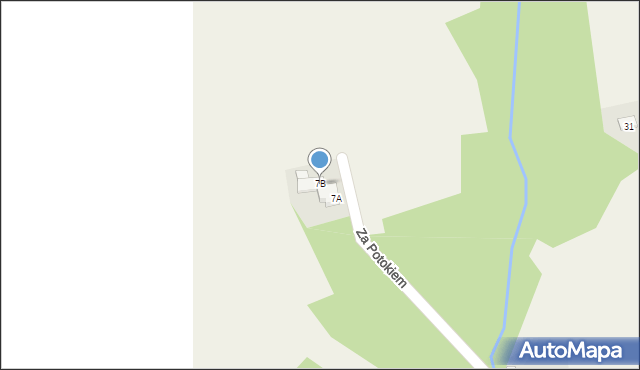 Gilowice, Za Potokiem, 7B, mapa Gilowice