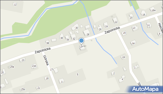 Gilowice, Zapolnicka, 17, mapa Gilowice