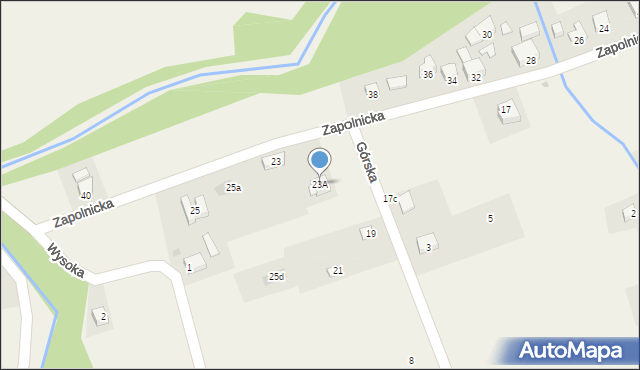Gilowice, Zapolnicka, 23A, mapa Gilowice