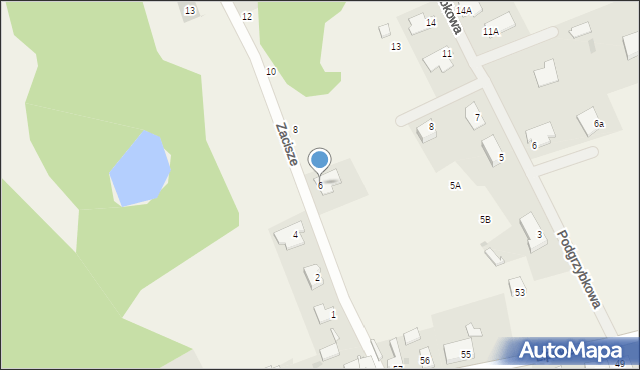 Glinik, Zacisze, 6, mapa Glinik