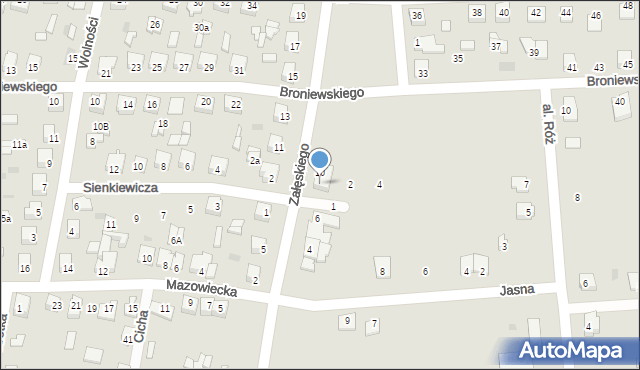 Glinojeck, Załęskiego Torfa, 8, mapa Glinojeck