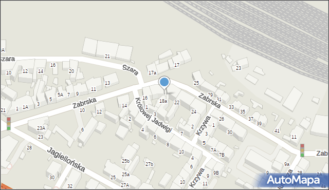 Gliwice, Zabrska, 20, mapa Gliwic