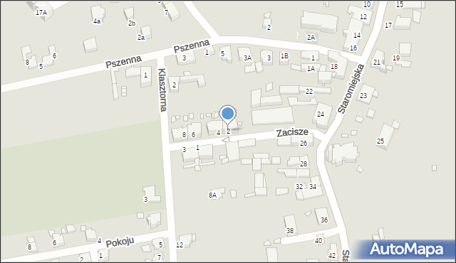 Gliwice, Zacisze, 2, mapa Gliwic