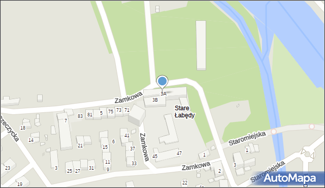 Gliwice, Zamkowa, 63, mapa Gliwic