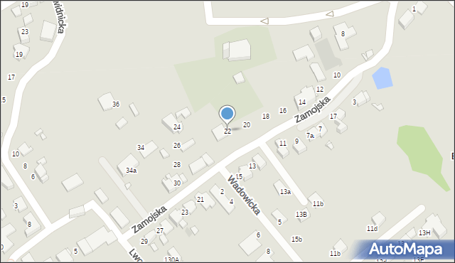 Gliwice, Zamojska, 22, mapa Gliwic