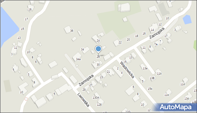 Gliwice, Zamojska, 28, mapa Gliwic