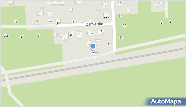 Głowno, Zamiejska, 2C, mapa Głowno