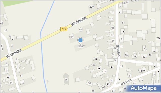 Gniazdów, Zalesie, 14A, mapa Gniazdów