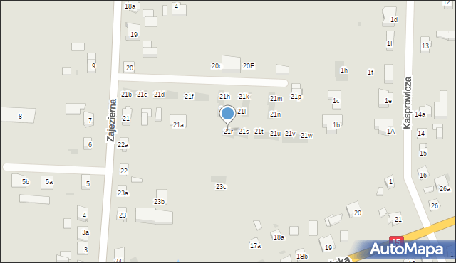 Gniewkowo, Zajezierna, 21r, mapa Gniewkowo
