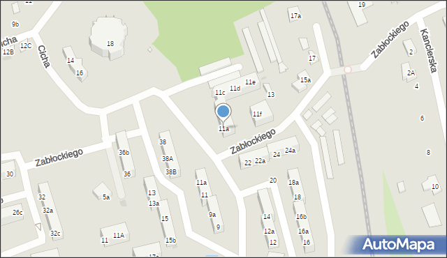 Gniezno, Zabłockiego Mateusza, ks. mjr., 11a, mapa Gniezna