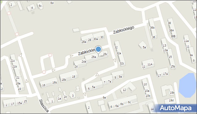 Gniezno, Zabłockiego Mateusza, ks. mjr., 26b, mapa Gniezna