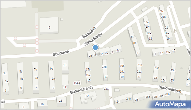 Gniezno, Zabłockiego Mateusza, ks. mjr., 2c, mapa Gniezna