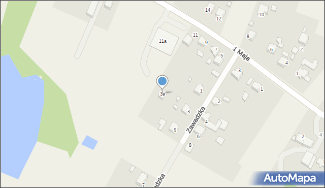 Godów, Zawadzka, 3a, mapa Godów