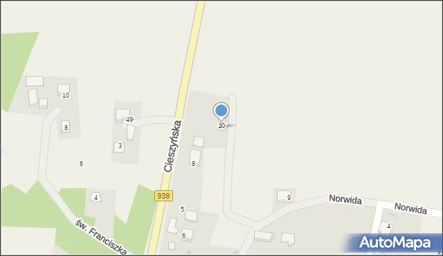 Golasowice, Zawadzkiego, 1, mapa Golasowice