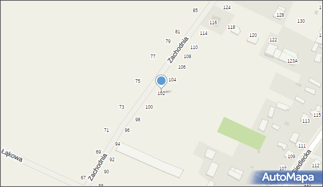 Golice, Zachodnia, 102, mapa Golice