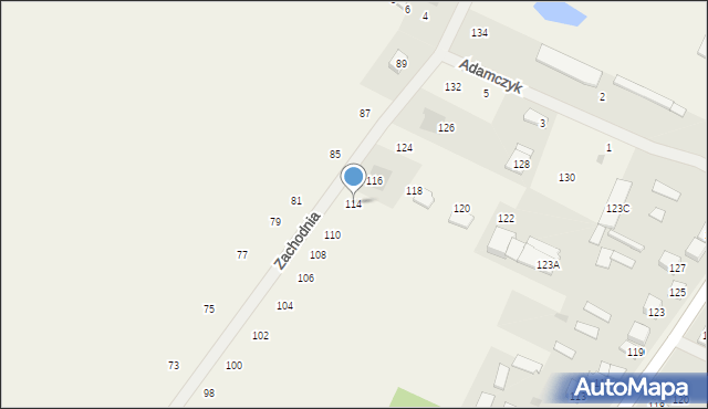 Golice, Zachodnia, 114, mapa Golice