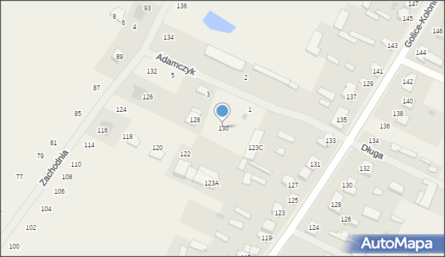 Golice, Zachodnia, 130, mapa Golice
