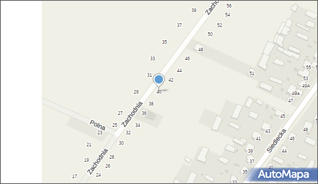 Golice, Zachodnia, 40, mapa Golice