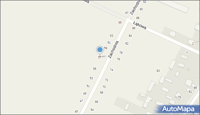 Golice, Zachodnia, 57, mapa Golice