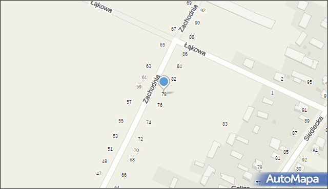 Golice, Zachodnia, 78, mapa Golice