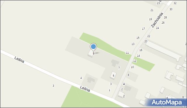 Golice, Zachodnia, 9, mapa Golice