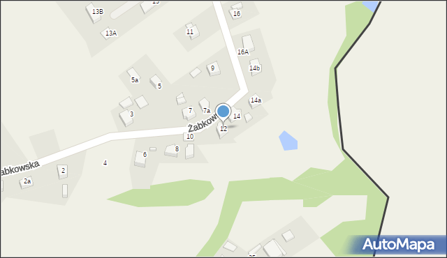 Gołkowice, Żabkowska, 12, mapa Gołkowice