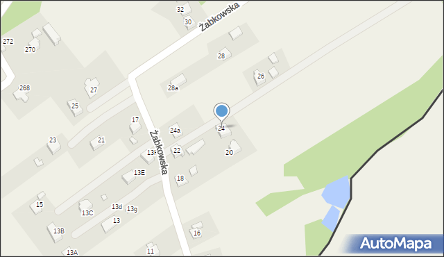 Gołkowice, Żabkowska, 24, mapa Gołkowice