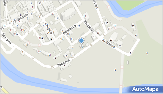 Golub-Dobrzyń, Zamurna, 11, mapa Golub-Dobrzyń