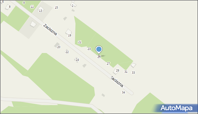 Gołubie, Zaciszna, 25, mapa Gołubie