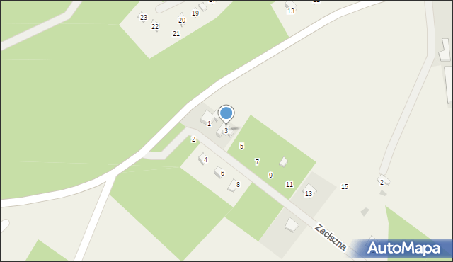 Gołubie, Zaciszna, 3, mapa Gołubie