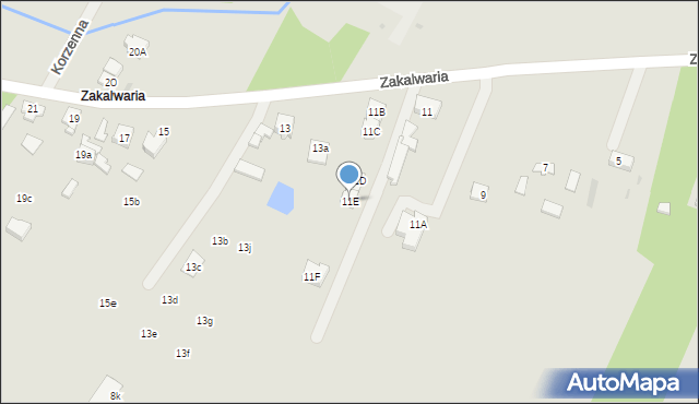Góra Kalwaria, Zakalwaria, 11E, mapa Góra Kalwaria