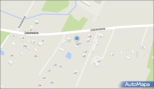Góra Kalwaria, Zakalwaria, 13a, mapa Góra Kalwaria