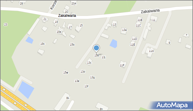 Góra Kalwaria, Zakalwaria, 13b, mapa Góra Kalwaria