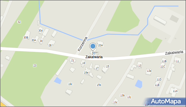 Góra Kalwaria, Zakalwaria, 20, mapa Góra Kalwaria