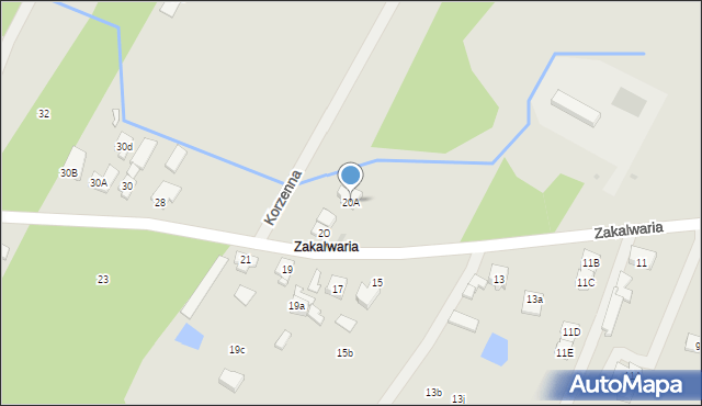 Góra Kalwaria, Zakalwaria, 20A, mapa Góra Kalwaria