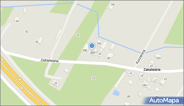 Góra Kalwaria, Zakalwaria, 30A, mapa Góra Kalwaria