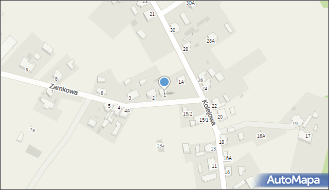 Górki Noteckie, Zamkowa, 1, mapa Górki Noteckie